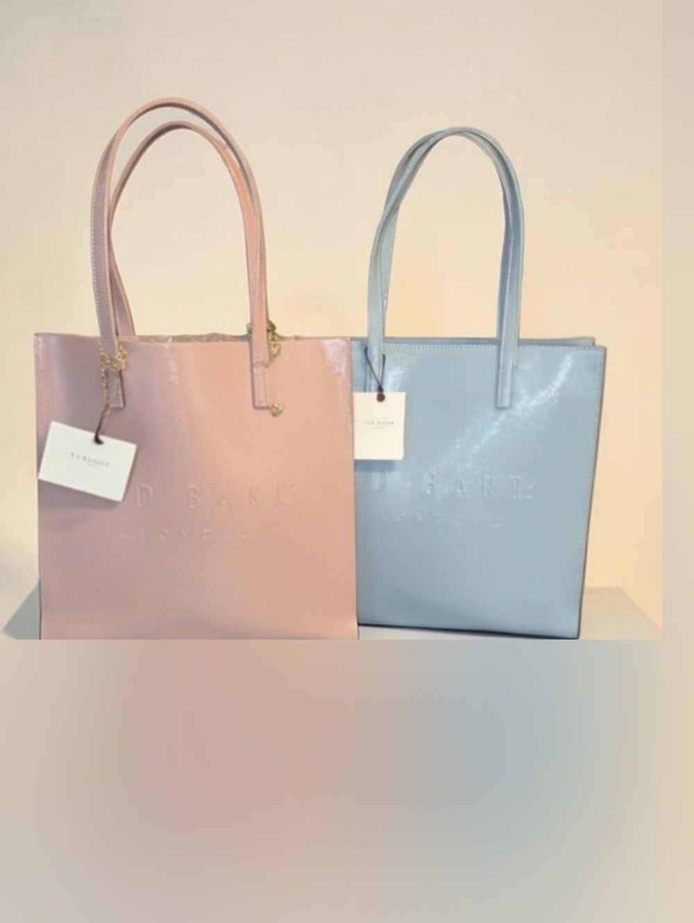 Ted Baker Leather Tote Bag Pink Or Blue, Pick 1, NWT